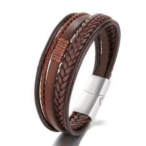 2021 New Handmade Fashion Genuine Leather Bracelet for Men