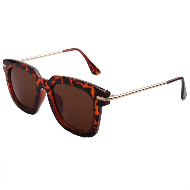 2020 Tortoise Brown Square Shape Fashion Sunglasses