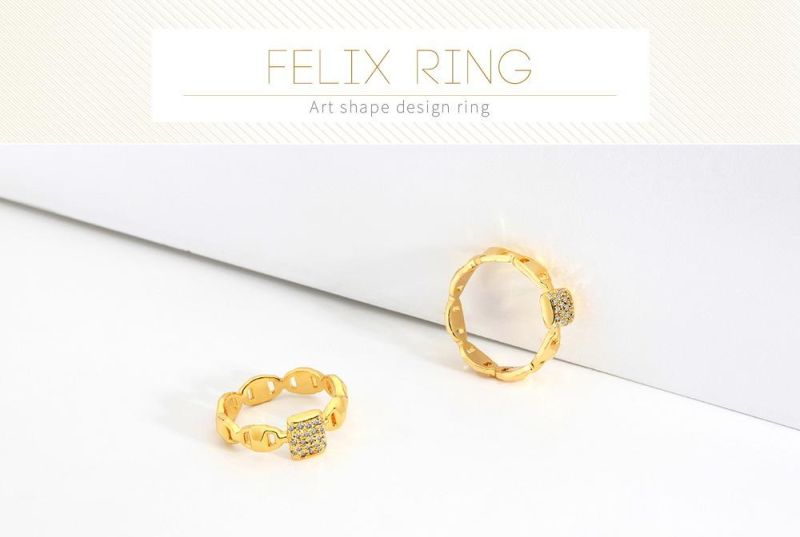 Hot Sale Popular Copper Wedding Jewelry Fashion CZ. Stone Agate Finger Ring