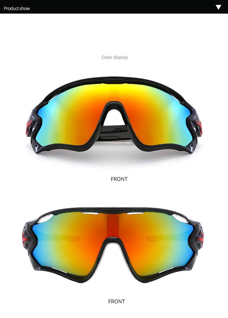 Wholesale Factory 2021 Big Frame PC Lens Windproof Cycling UV400 Custom Design Protection Outdoor Sunglasses for Men Women 9270