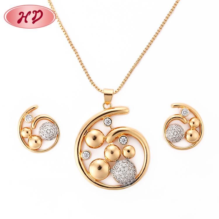 18K Gold Plated Pendant Necklace Fashion Jewelry Chain Sets