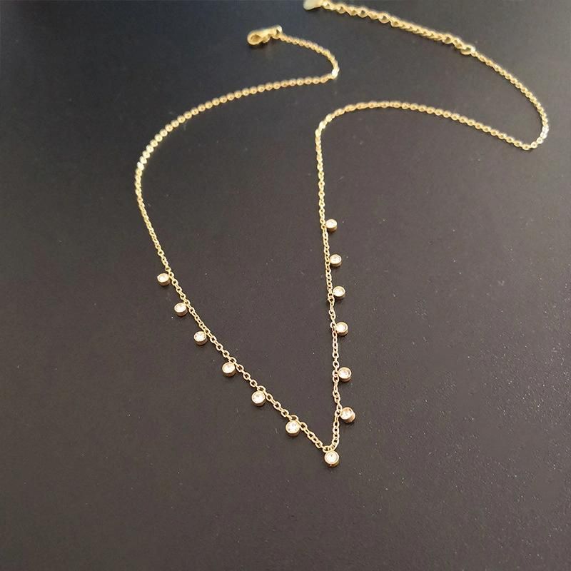 Manufacturer Custom Fashion Jewelry High Quality 18K Gold Plated Stainless Steel Fashion Necklace jewellery 14 K Gold Filled Necklace