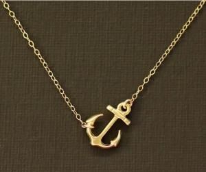 Necklace, Fashion Jewelry Chain Necklace, Anchor Charm Necklace CH-Jbn0006