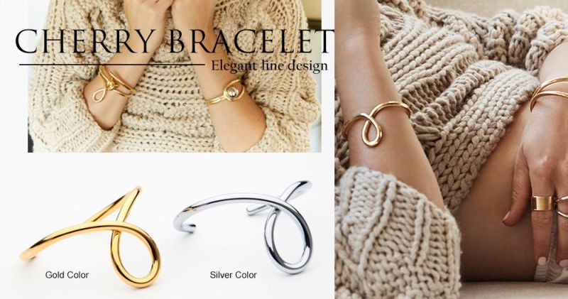 Twist Open Cuff Knot Bangle for Bridesmaid Gifts