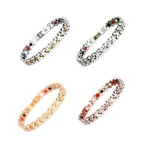 Japanese Technology Healing Crystal Magnetic Therapy Weight Loss Scalar Energy Negative Ion Tourmaline Fir Health Care Bracelet