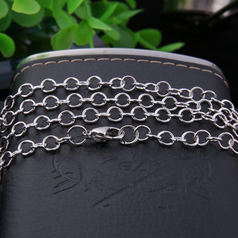 Fashion Jewelry Stainless Steel O-Shaped Cable Accessories Necklace