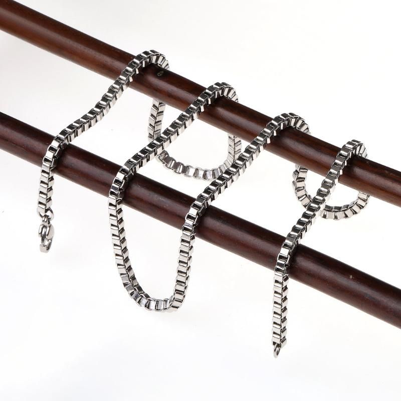 High Quality Stainless Steel Necklaces Box Chain for Fashion Jewelry