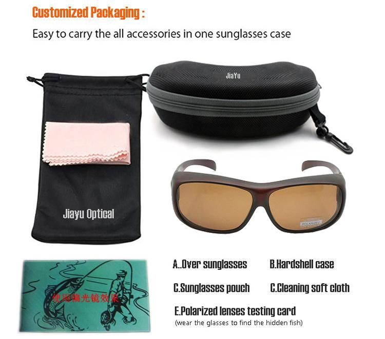 Custom Anti Glare Fit Over Sun Glasses Fishing UV400 Polarized Fitover Sunglasses