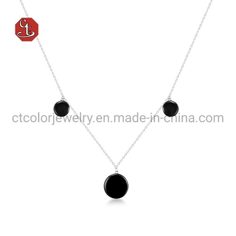 Fashion Jewelry 925 Sterling Silver Color Enamel Necklace Jewellery