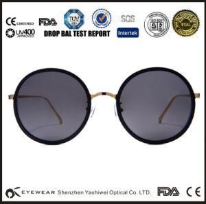 Neylon Polarized Round Acetate and Metal Sunglasses