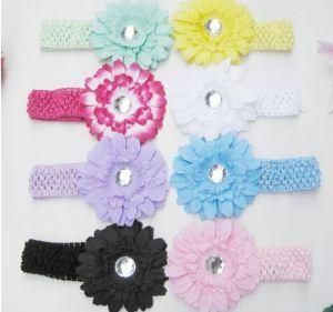 Colorful Children Knitted Hair Band, Spring and Summer Knitting Temperament Peony Flower Hair Band