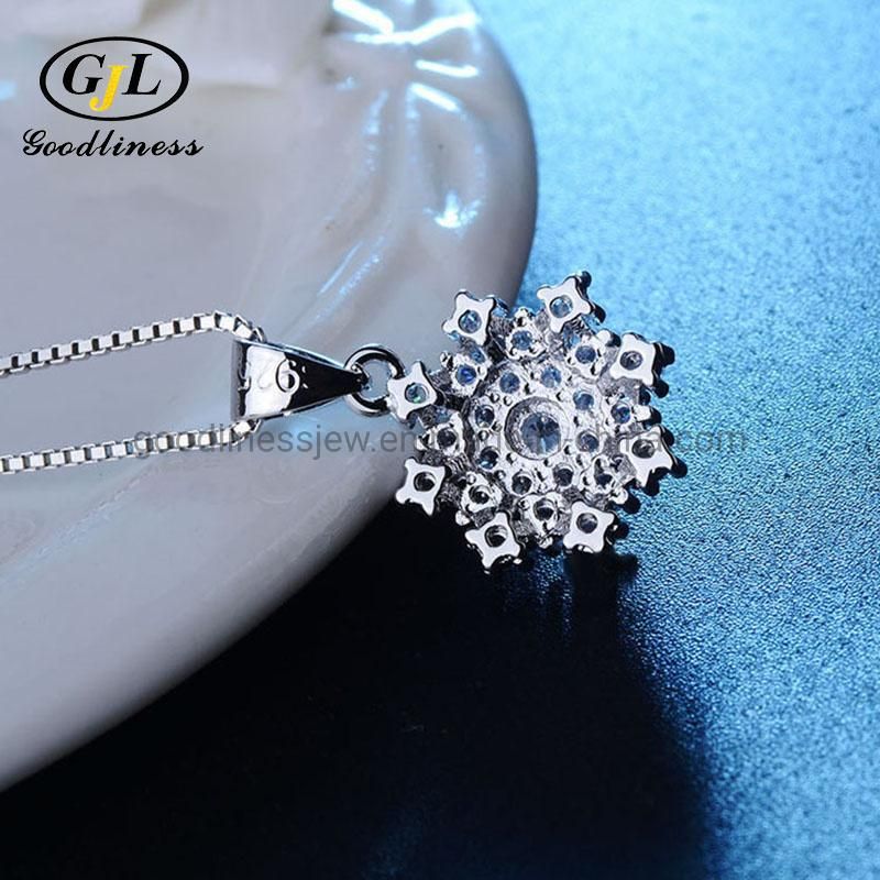 Snowflake Jewel Crystal Design Necklace Pendant Jewelry