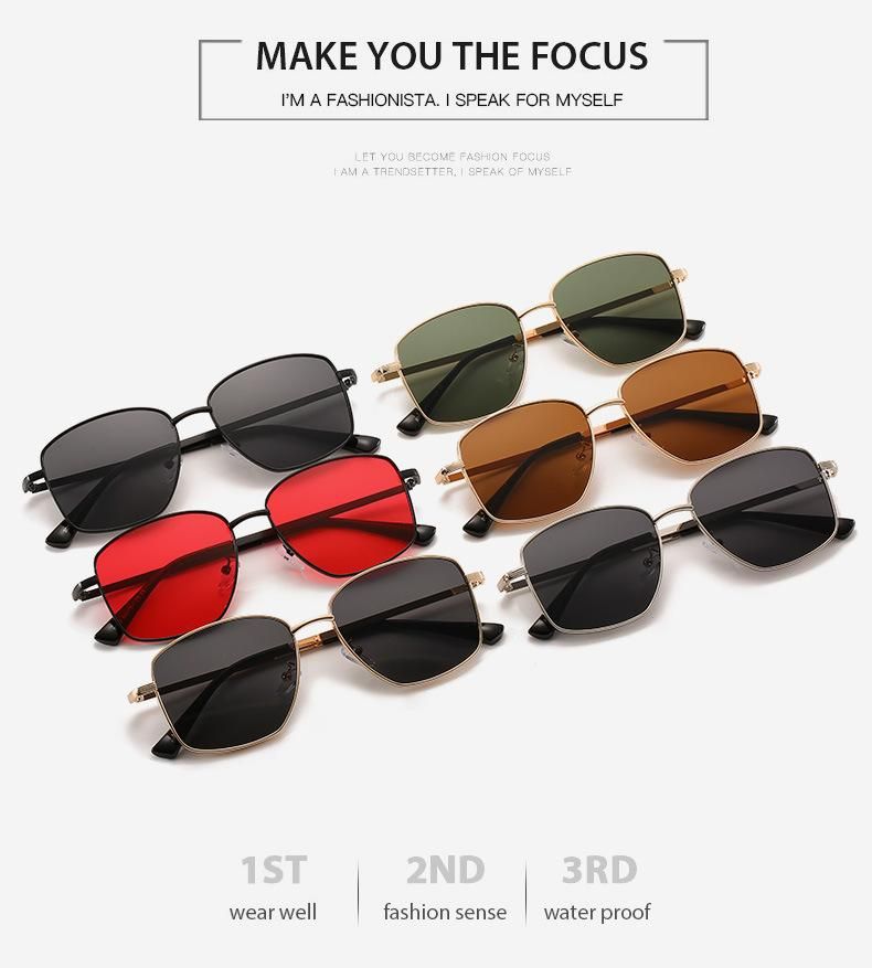 90′s Retro Style UV400 Metal Sunglasses