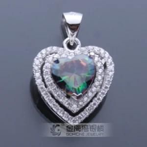 Mystic Topaz Gemstone Necklace Pendant 925 Sterling Silver