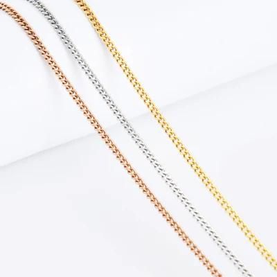 Factory Supplier Classic Stainless Steel Bangle Chain Fashion Jewelry Curb Chains Cuban Necklace for Pendant Handcraft Fashion Gift Design