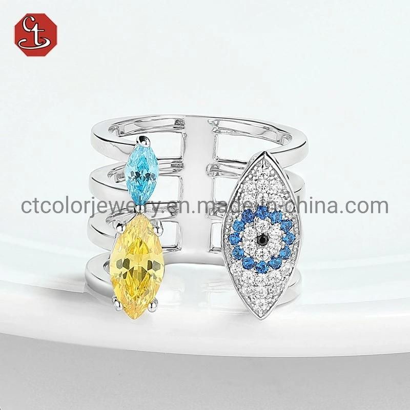 Costume jewelry ring Opening Evil Eye 925 silver Ring