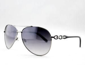 Fashion Designer Logo Customed Metal Sunglasses for Women (14125)