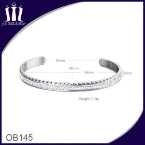 Simple Silver Pave Set Cz&prime;s Cuff