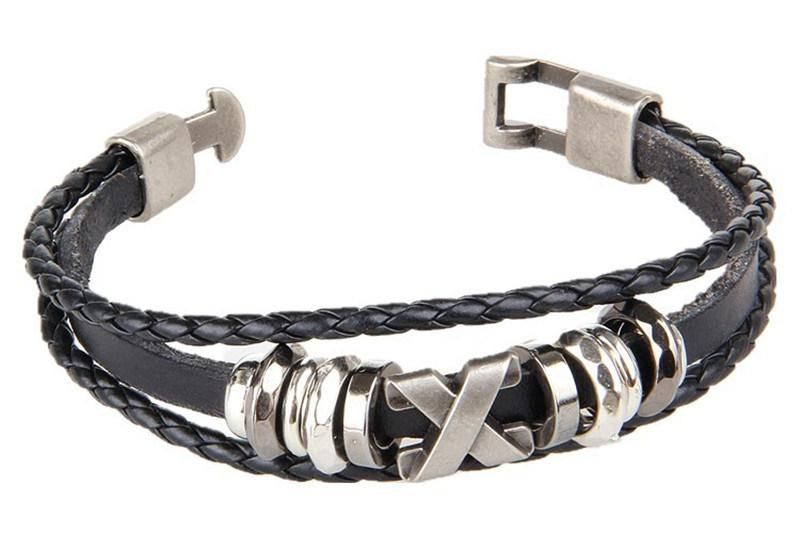 X Men′ S Leather Fashion Accessories Braided Bracelet Fashion Jewelry