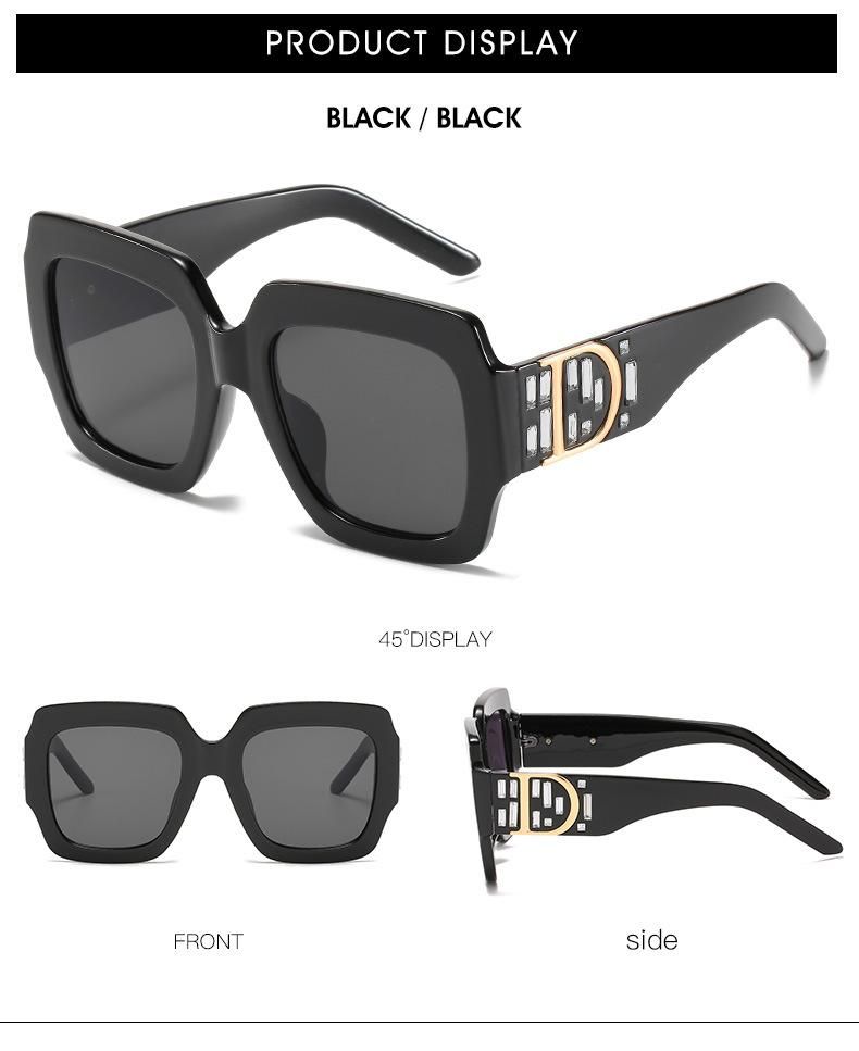 Color Sun Glasses Big Frame Sunglasses