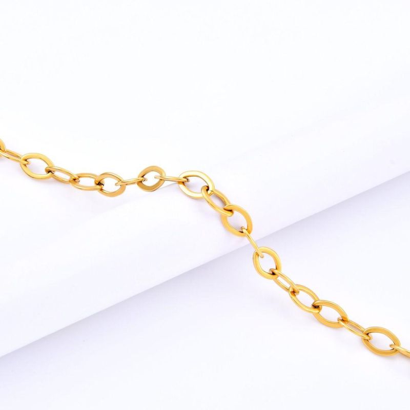 Wholesale Chunky Jewelry 51cm Long Necklace 18K Gold Plated Necklace for Unisex