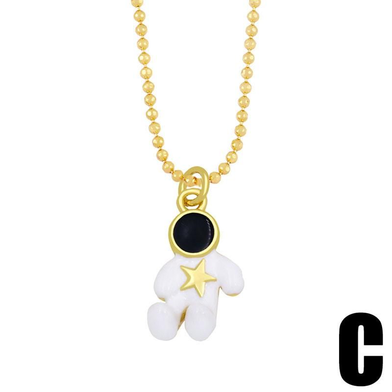 Cross-Border Hot-Selling Accessories Fashion Moon Astronaut Necklace