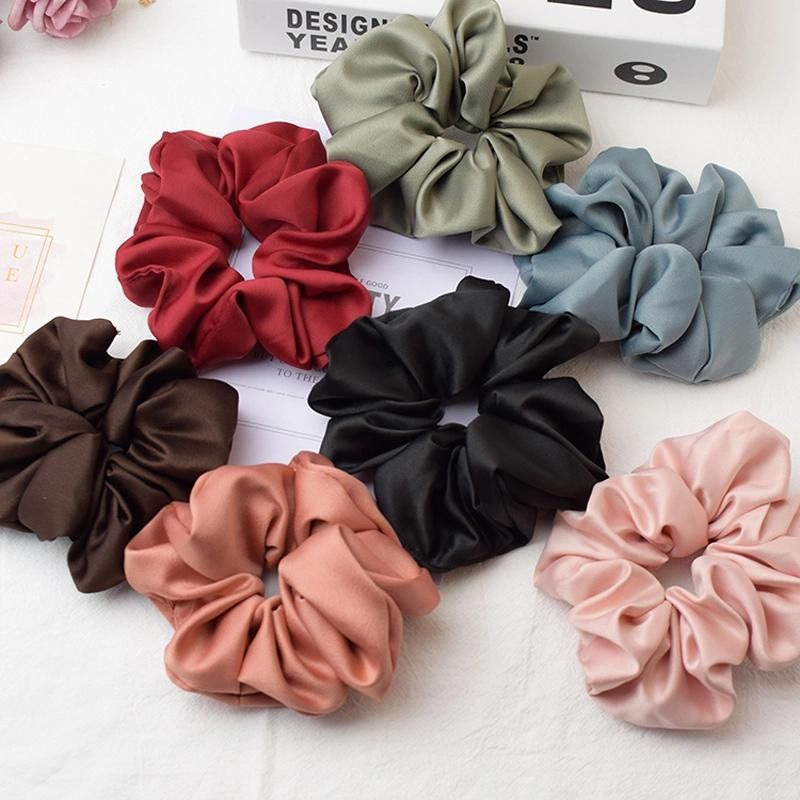 Silk Hair Scrunchies Hair Ring Hair Bandair for Lady