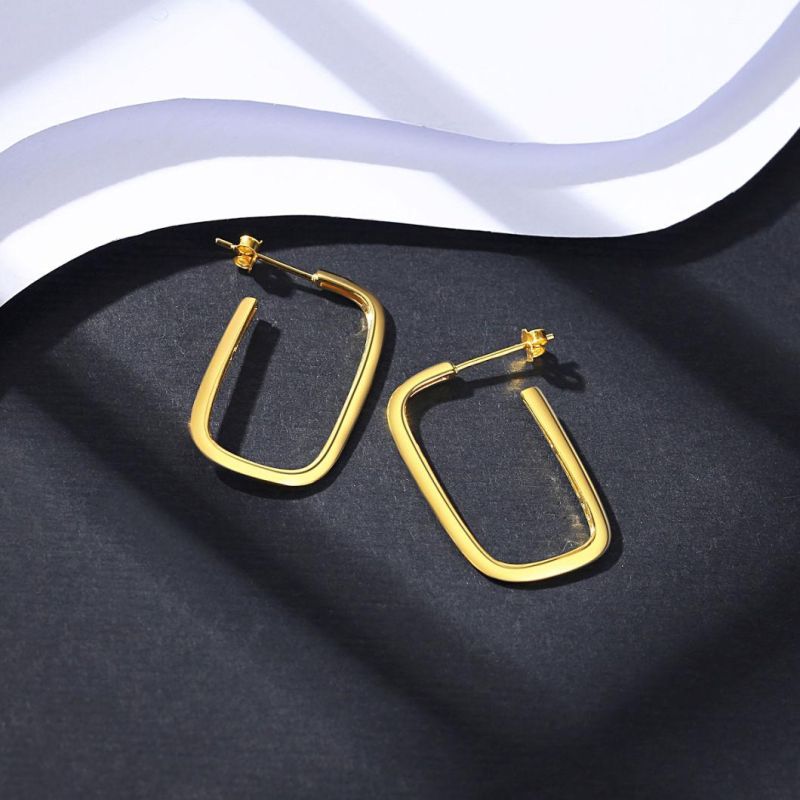 Korean Closed Loop Earrings Jewelry Fashion Studs
