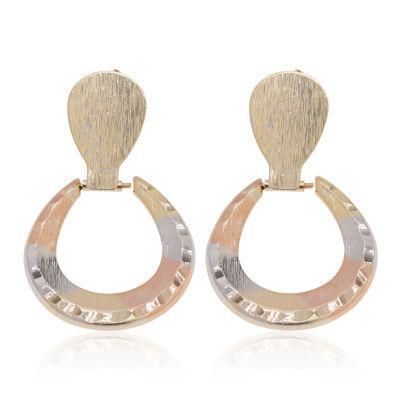 Tricolor Gold Plated Pendant Luxury Women&prime;s Fashion Earrings