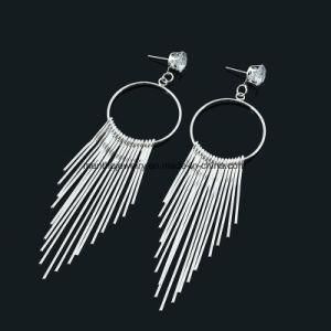 Fashion European and American Iron Long Tassel Earrings for Women