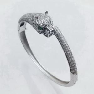 Latest Fashion 925 Silver Bangle with Zircon Stone.