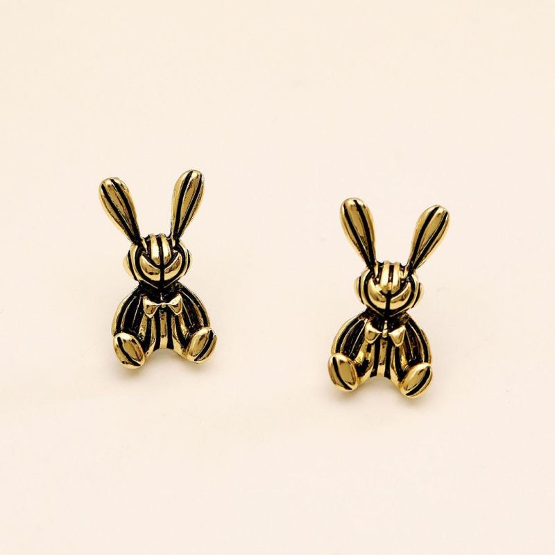 Fashion Dark Department Vintage Mechanical Rabbit Earrings Jewelry