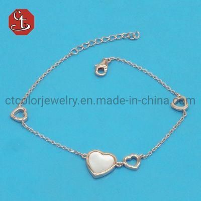 925 Sterling Silver Bracelet Heart Shape Bracelet Fashion Jewelry