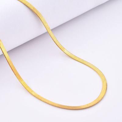 Stainless Steel Necklace Jewelry Fashion Accessories Gold Plated Herringbone Chain Jewellery for Jewelry Making