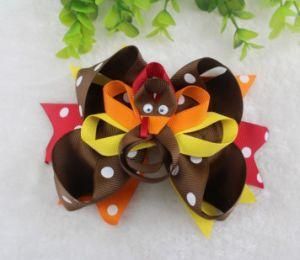 Holiday Ribbon Hair Bows with Metal Clip