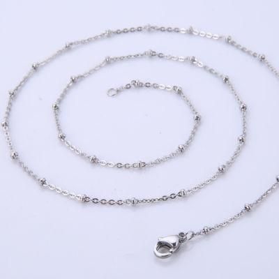 Stainless Steel Jewelry Flat Cable Chain with Rolo Bead