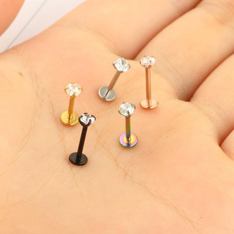 Stainless Steel Multicolored Fashion Body Piercing Ear Studs