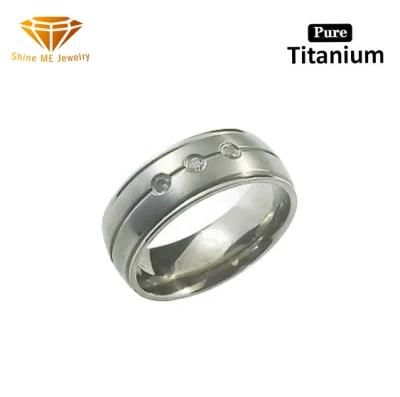 Jewelry High Quality Fashion Ring Pure Titanium Wedding Ring Tr1993