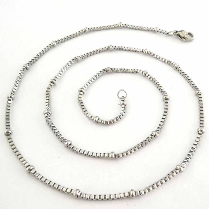 Fashion Jewelry Necklace Box Chain with Beads Made of Stainless Steel for Hot Sale Jewelry Chain