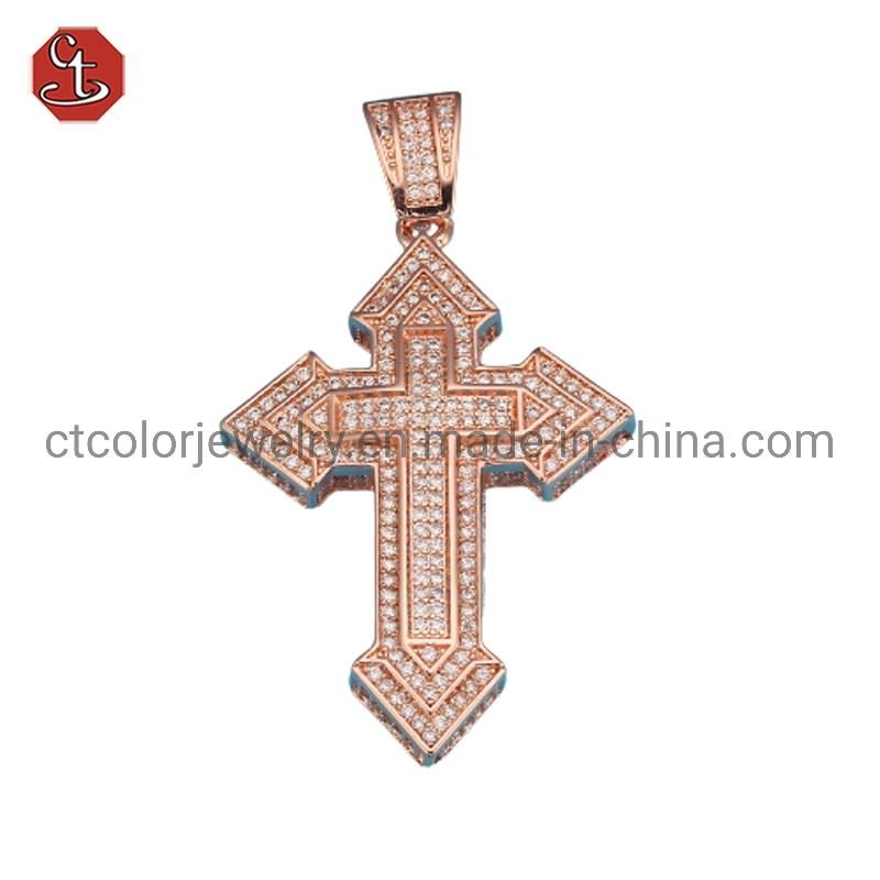 Iced Out Jesus Cross Pendant Custom Jewelry For Men Gift Christian Religious Jewelry