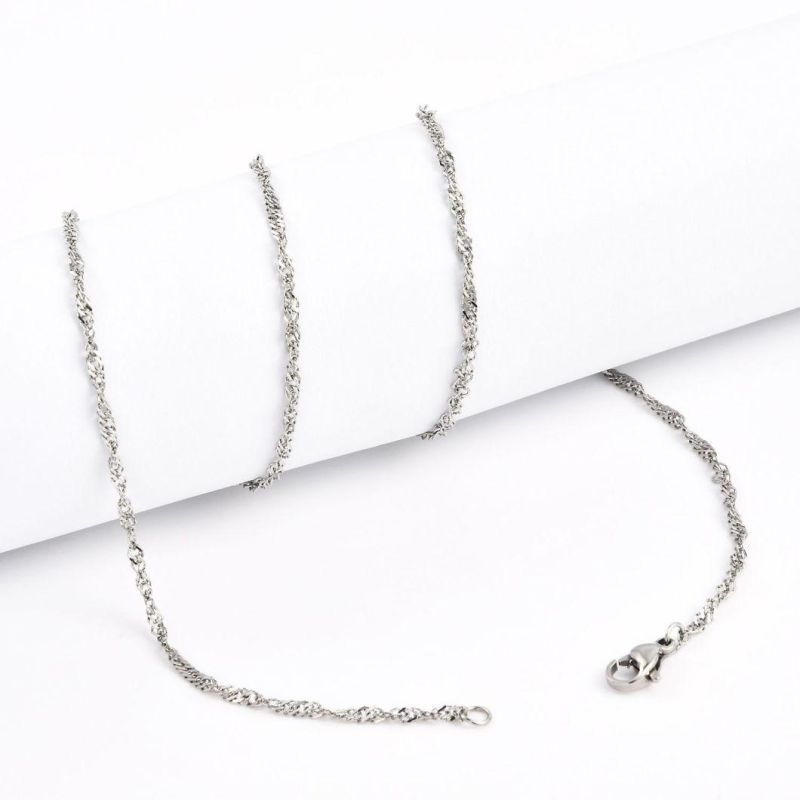 New Fashion Accessory Necklace Jewelry Singapore Chain Lady Necklace Anklet Bracelet Stainless Steel Jewellery