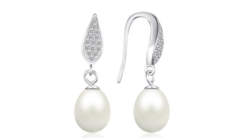 925 Sterling Silver Jewelry Freshwater Pearl Earring Fashion Jewellery/Accessories as Gift