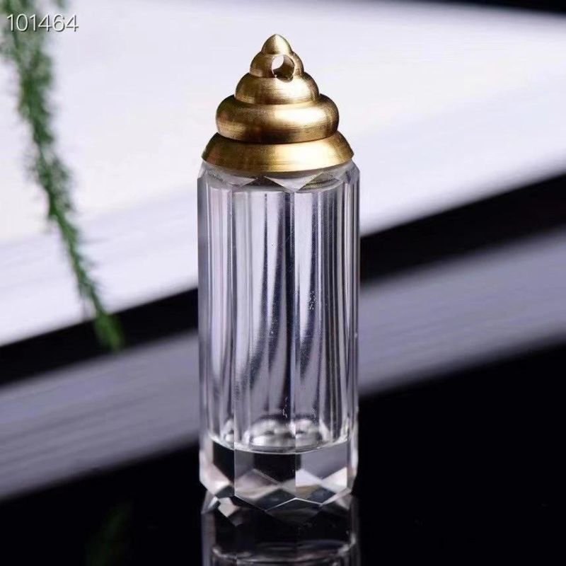 China Clear Quartz Bottle Used for Filling Wish Stone, Sarira Natural Crystal