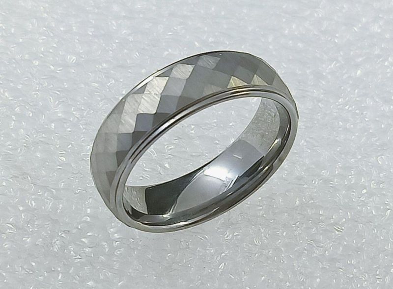 Body Jewelry Fashion Cutting Faceted Tungsten Carbide Fashion Ring Factory Wholesale Tst2837