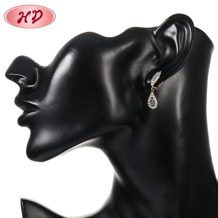 Costume Fashion Jewelry Women 14K 18K Gold Plated Imitation CZ Pearl Hoop Huggie Earring