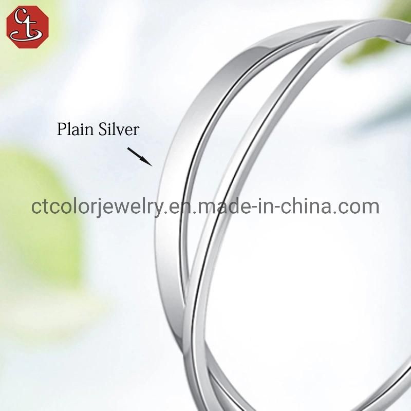 High Quality plain silver big earrings luxury Fashion Jewelry hoop earrings for women