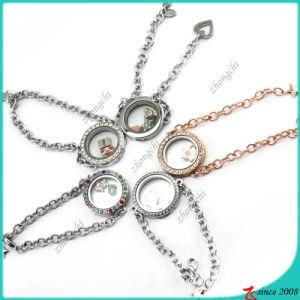 New Deign Round Glass Locket Bracelet (LB16041203)