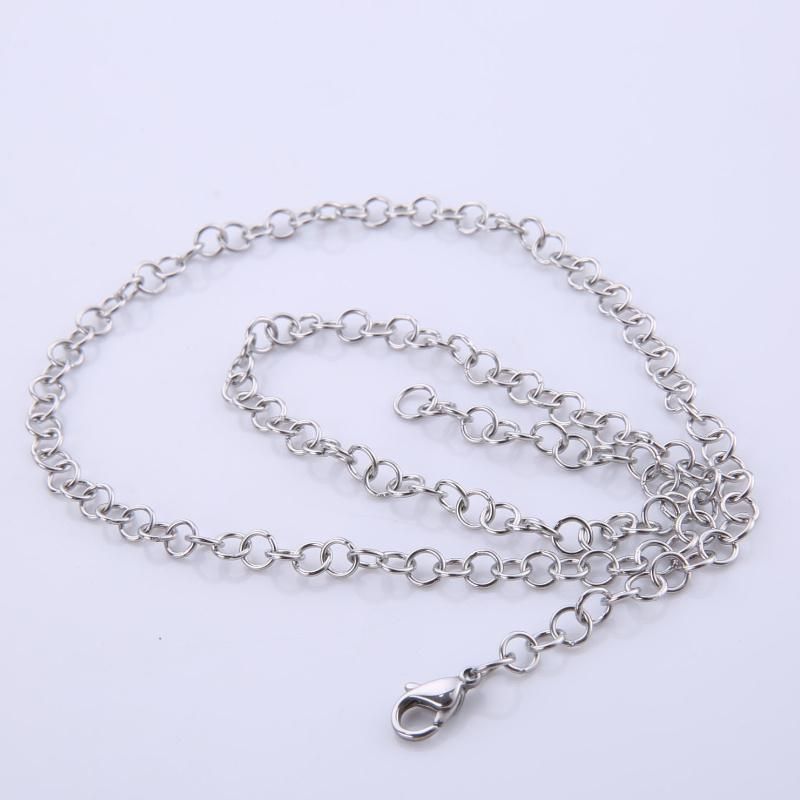 Fashion Jewelry Stainless Steel O-Shaped Cable Accessories Necklace