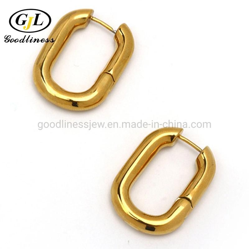 Wholesale Fashion Designer Square Copper Hoop Earrings Jewelry