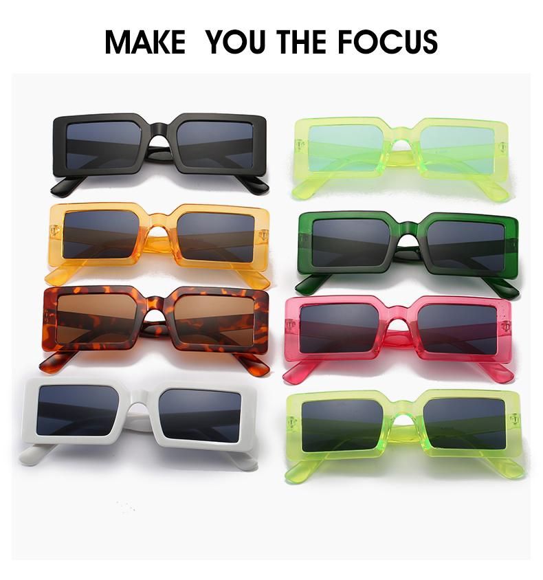 Foreign Trade Sunglasses Women Square Small Frame Silver Light Green Dazzling Sunglasses